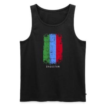 Souvenir with the country flag of ADJARA - Men's Premium Organic Tank Top - black - Front - Michal (187cm)