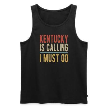 Kentucky Ruft Ich Muss Gehen - Männer Premium Bio Tank Top - Schwarz - Vorne - AI Model Male 178 light (178cm)