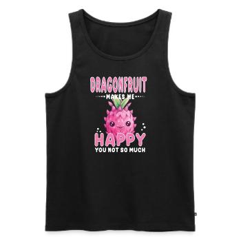 Dragon Fruit Kawaii - Men's Premium Organic Tank Top - black - Front - Michal (187cm)