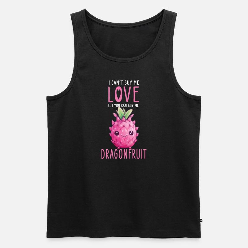 Dragonfruit Kawaii - Männer Premium Bio Tank Top - Schwarz