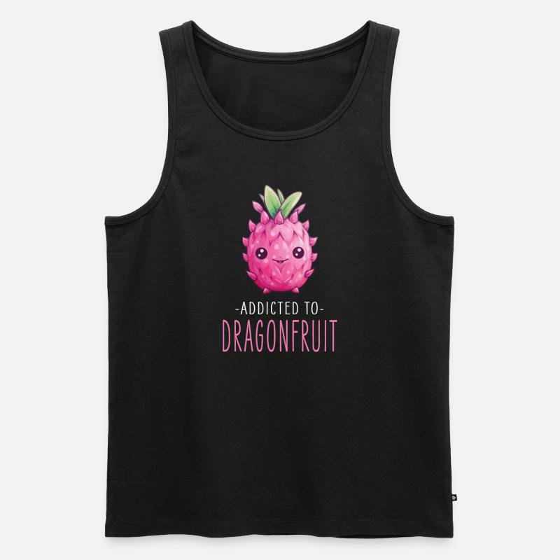 Dragonfruit Kawaii - Männer Premium Bio Tank Top - Schwarz