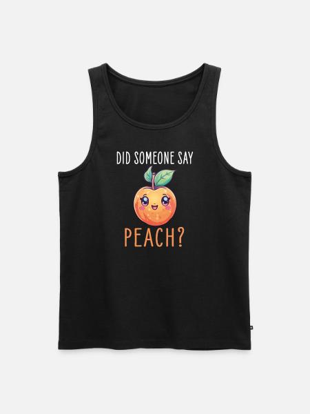 Peach Kawaii - Men's Premium Organic Tank Top - black