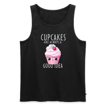Cupcake Kawaii - Men's Premium Organic Tank Top - black - Front - AI Model Male 178 light (178cm)