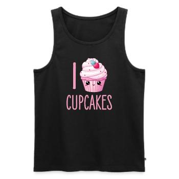 Cupcake Kawaii - Men's Premium Organic Tank Top - black - Front - AI Model Male 178 light (178cm)