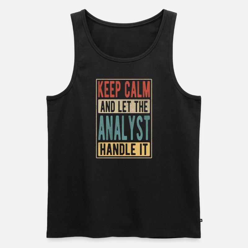 Analytiker Retro Geschenk - Männer Premium Bio Tank Top - Schwarz