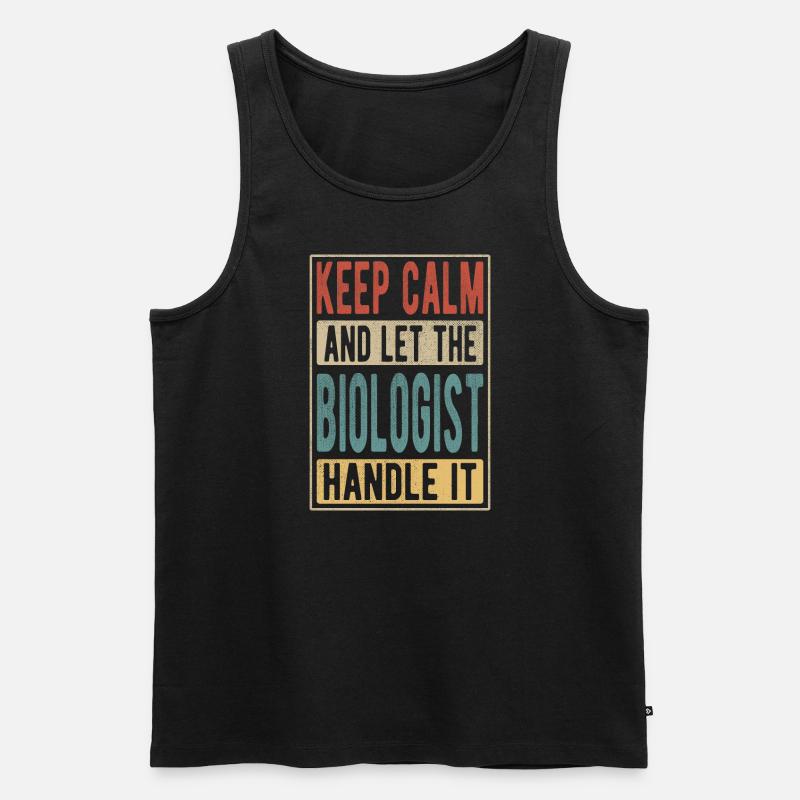 Biologe Retro Geschenk - Männer Premium Bio Tank Top - Schwarz