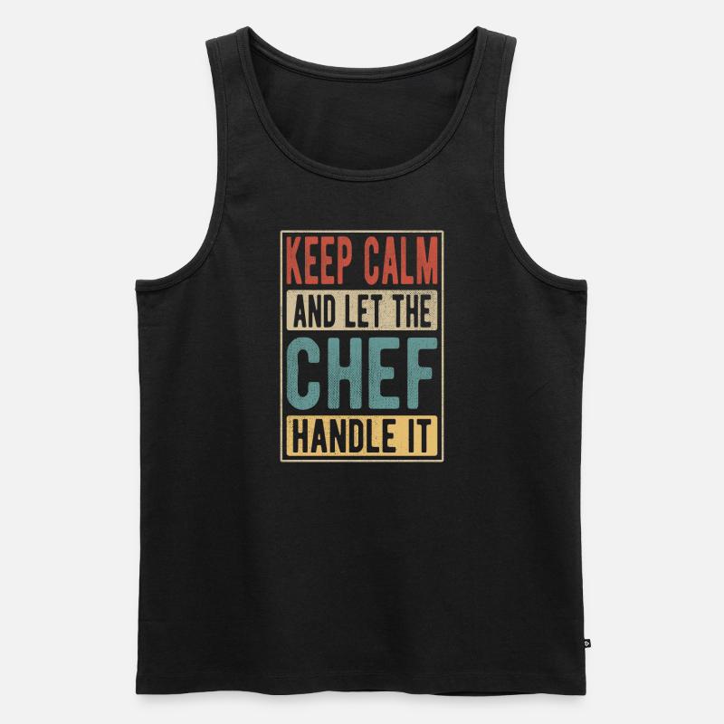 Chef Retro Gift - Men's Premium Organic Tank Top - black