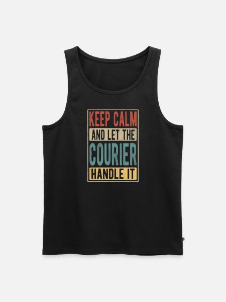 Courier Retro Gift - Men's Premium Organic Tank Top - black