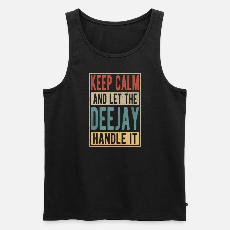 Deejay Retro Geschenk - Männer Premium Bio Tank Top - Schwarz