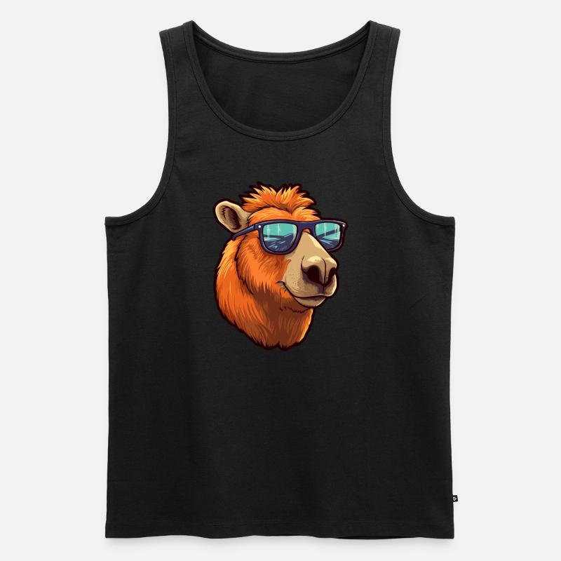 Capybara Sonnenbrille Cooles Capybara - Männer Premium Bio Tank Top - Schwarz