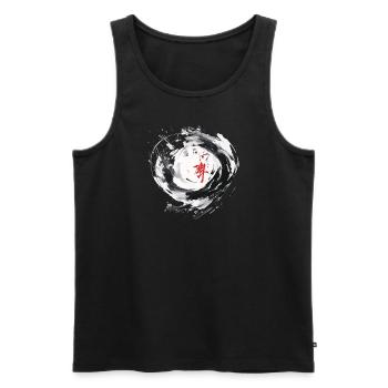 Chinese Calligraphy Circle - Men's Premium Organic Tank Top - black - Front - AI Model Male 178 light (178cm)