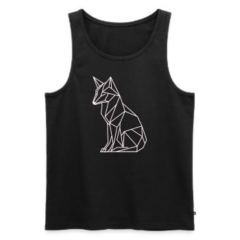 Lineart Eisbär - Männer Premium Bio Tank Top - Schwarz - Vorne - Michal (187cm)