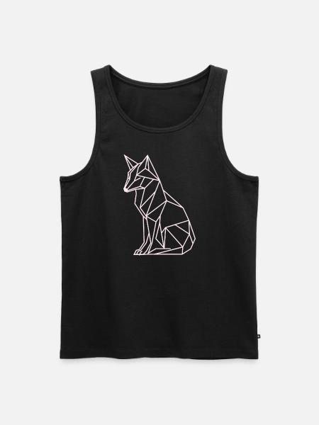 Lineart Polar Bear - Men's Premium Organic Tank Top - black