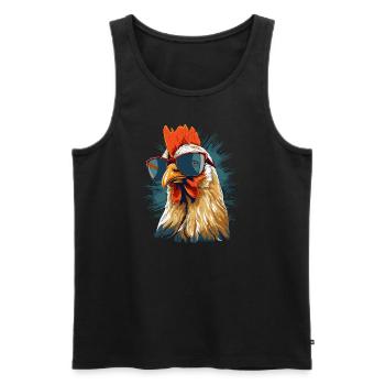 Hahn Sonnenbrille - Männer Premium Bio Tank Top - Schwarz - Vorne - AI Model Male 178 light (178cm)
