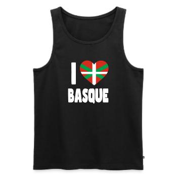 Baskenland Baskische Flagge - Männer Premium Bio Tank Top - Schwarz - Vorne - AI Model Male 178 light (178cm)