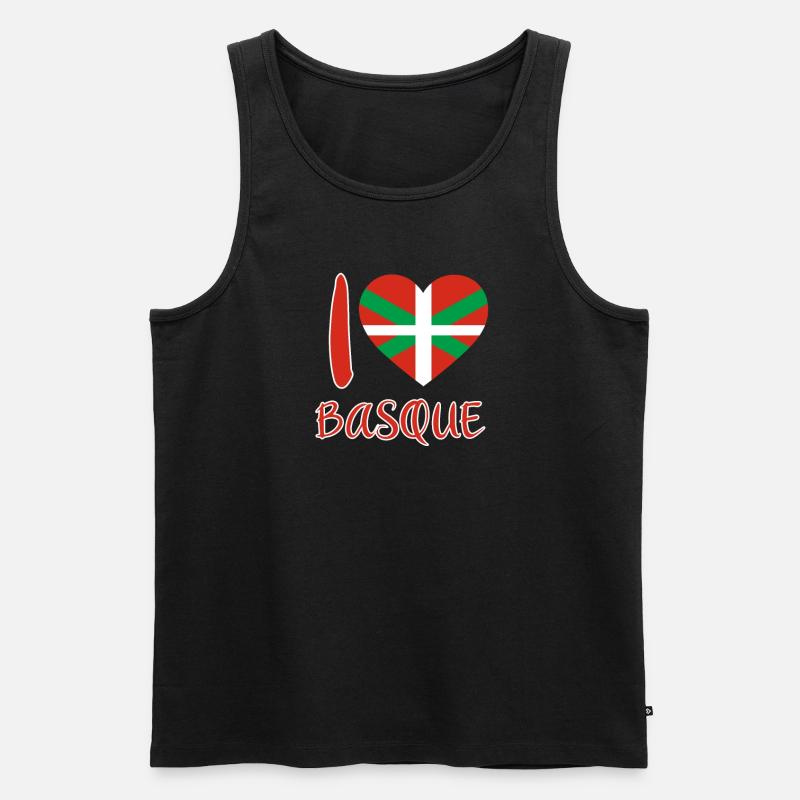 Baskenland Baskische Flagge - Männer Premium Bio Tank Top - Schwarz