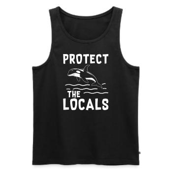 Orca Killer Whale Protection Marine Conservationist - Men's Premium Organic Tank Top - black - Front - Michal (187cm)