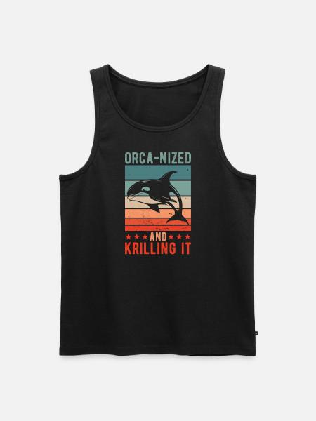 Orca-nisé et krilling - Débardeur bio Premium Homme - noir