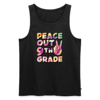 Peace Out 1. Klasse Letzter Schultag - Männer Premium Bio Tank Top - Schwarz - Vorne - AI Model Male 178 light (178cm)