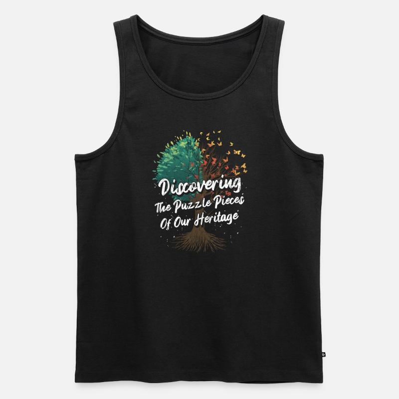Genealogie Spruch - Männer Premium Bio Tank Top - Schwarz