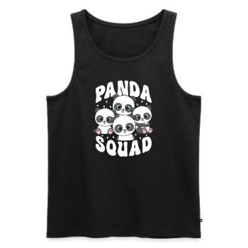 Panda Trupp - Männer Premium Bio Tank Top - Schwarz - Vorne - AI Model Male 178 light (178cm)