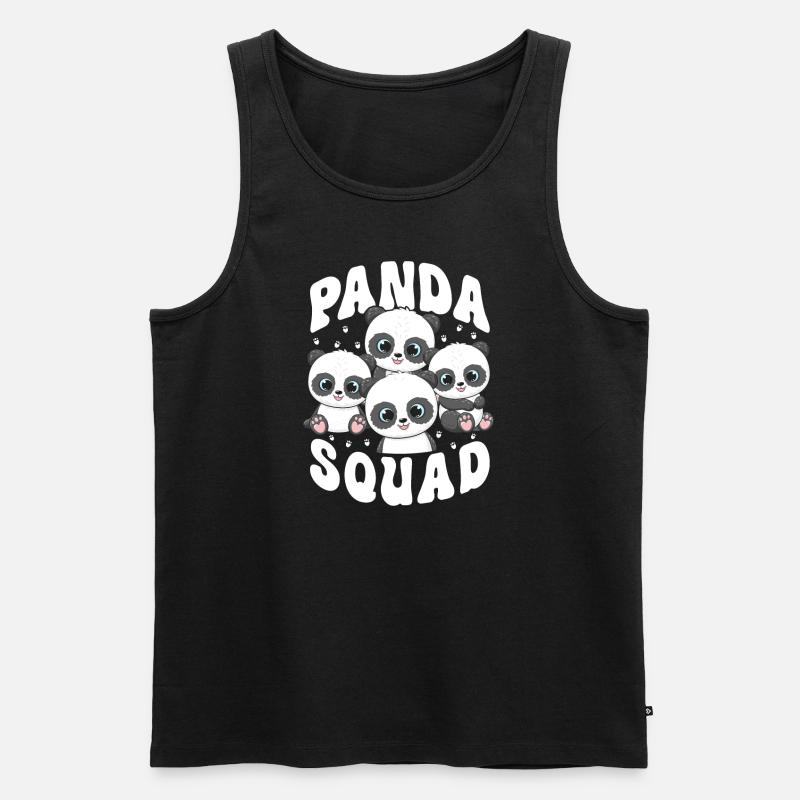 Panda Squad - Men's Premium Organic Tank Top - black