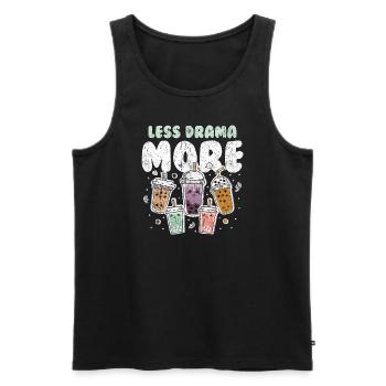 Bubble Tea Boba Tee Kawaii - Männer Premium Bio Tank Top - Schwarz - Vorne - AI Model Male 178 light (178cm)