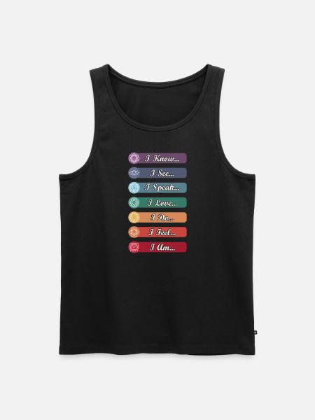 Yoga Chakra Symbols - Men's Premium Organic Tank Top - black