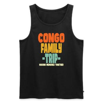 Congo Family Trip Urlaub - Männer Premium Bio Tank Top - Schwarz - Vorne - Michal (187cm)