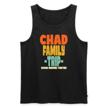 Chad Family Trip Urlaub - Männer Premium Bio Tank Top - Schwarz - Vorne - AI Model Male 178 light (178cm)