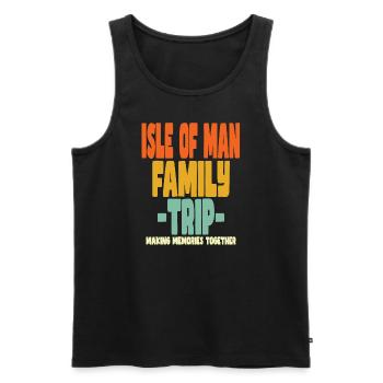 Vacances en famille à l’île de Man - Débardeur bio Premium Homme - noir - Devant - Michal (187cm)