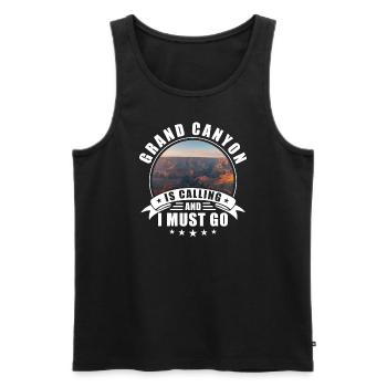 Grand canyon Souvenir Grand canyon Ruft - Männer Premium Bio Tank Top - Schwarz - Vorne - AI Model Male 178 light (178cm)