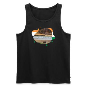 Souvenir de Ranthambore Inde - Débardeur bio Premium Homme - noir - Devant - Michal (187cm)
