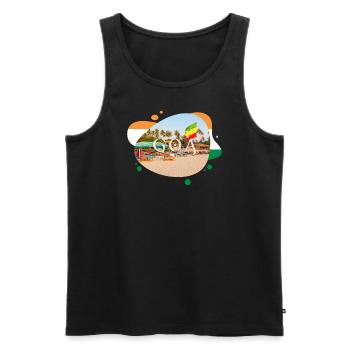 Goa Indien Souvenir - Männer Premium Bio Tank Top - Schwarz - Vorne - Michal (187cm)