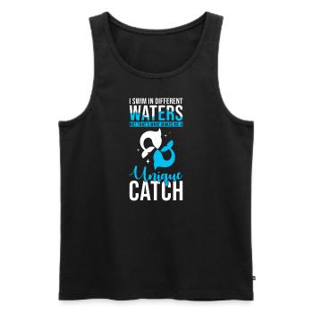 Fische Sternzeichen Astrologie Horoskop - Männer Premium Bio Tank Top - Schwarz - Vorne - AI Model Male 178 light (178cm)