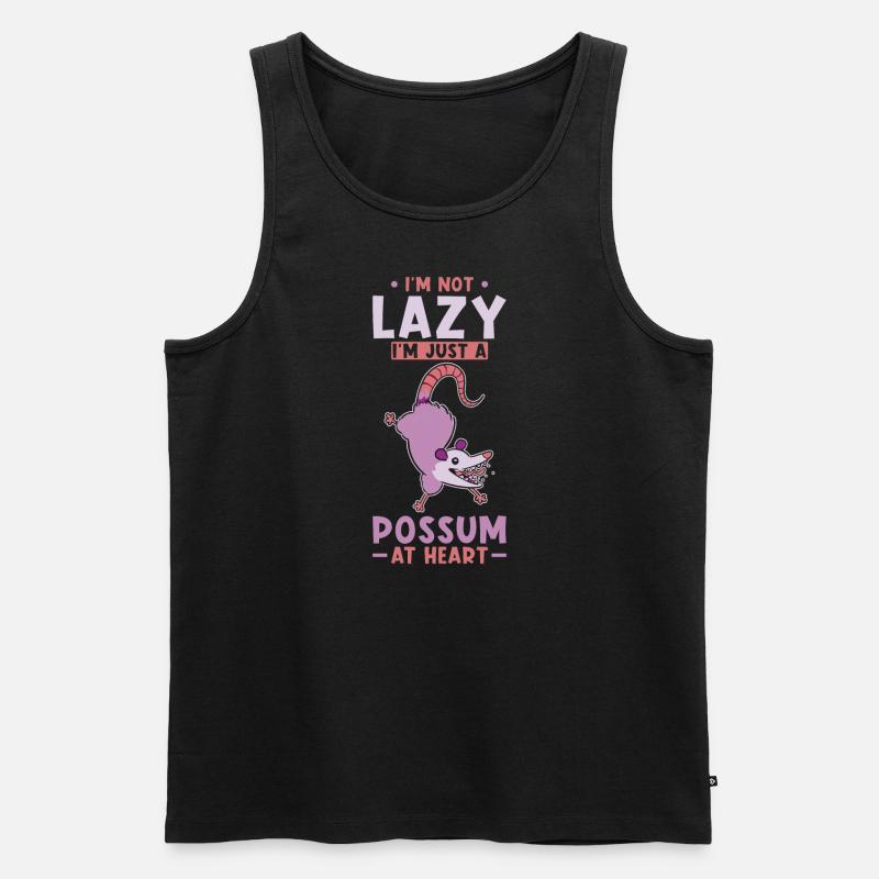 Opossum Spruch - Männer Premium Bio Tank Top - Schwarz