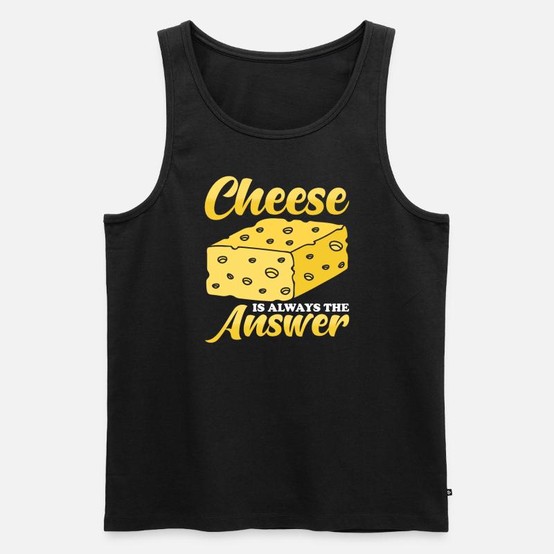 Käse Geschenk - Männer Premium Bio Tank Top - Schwarz