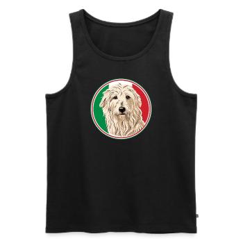 Maremma Abruzzo German Shepherd Maremmano Abruzzese - Men's Premium Organic Tank Top - black - Front - AI Model Male 178 light (178cm)