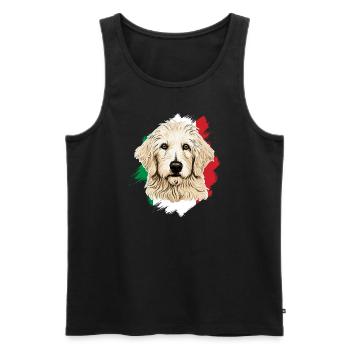Maremma Abruzzo German Shepherd Maremmano Abruzzese - Men's Premium Organic Tank Top - black - Front - AI Model Male 178 light (178cm)
