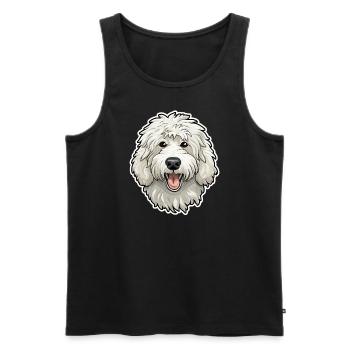Maremma Abruzzo German Shepherd Maremmano Abruzzese - Men's Premium Organic Tank Top - black - Front - AI Model Male 178 light (178cm)