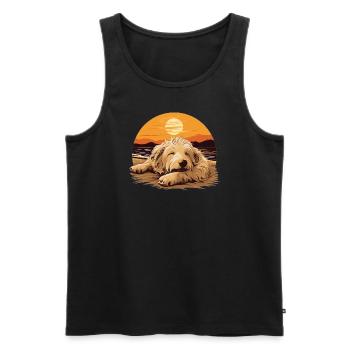Maremma Abruzzo German Shepherd Maremmano Abruzzese - Men's Premium Organic Tank Top - black - Front - AI Model Male 178 light (178cm)