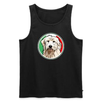 Maremma Abruzzo German Shepherd Maremmano Abruzzese - Men's Premium Organic Tank Top - black - Front - AI Model Male 178 light (178cm)