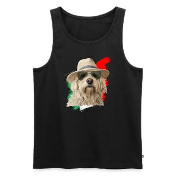 Maremma Abruzzo German Shepherd Maremmano Abruzzese - Men's Premium Organic Tank Top - black - Front - AI Model Male 178 light (178cm)