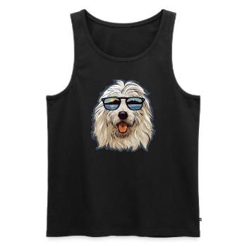 Maremmano Abruzzese German Shepherd - Men's Premium Organic Tank Top - black - Front - AI Model Male 178 light (178cm)