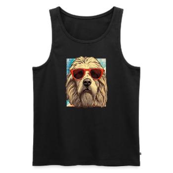 Maremmano Abruzzese German Shepherd - Men's Premium Organic Tank Top - black - Front - AI Model Male 178 light (178cm)