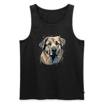 Kangal Dog Dog Breed Face - Men's Premium Organic Tank Top - black - Front - AI Model Male 178 light (178cm)