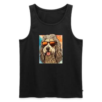 Maremmano Abruzzese German Shepherd Maremma Abruzzo - Men's Premium Organic Tank Top - black - Front - AI Model Male 178 light (178cm)
