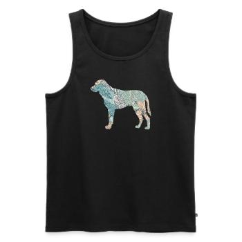 Kangal Berger Chien Race Floral - Débardeur bio Premium Homme - noir - Devant - Michal (187cm)