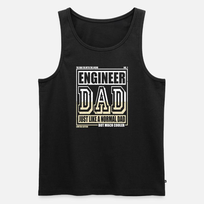 Engineer Daddy Gift - Men's Premium Organic Tank Top - black