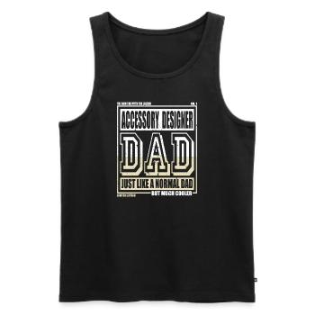 Accessoire Designer Papa Geschenk - Männer Premium Bio Tank Top - Schwarz - Vorne - AI Model Male 178 light (178cm)